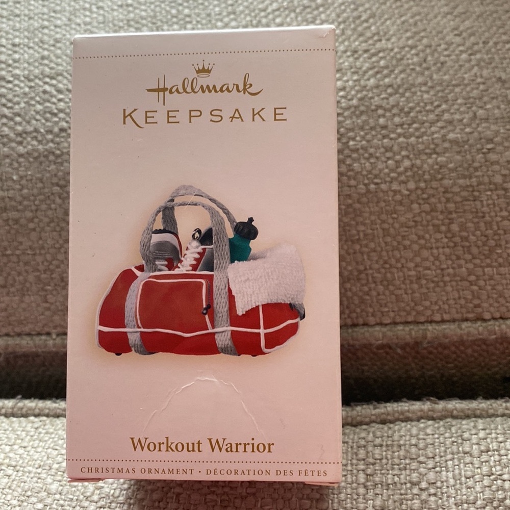 Vintage 2006 Hallmark Keepsake Workout Warrior Gym Bag Ornament Boxed